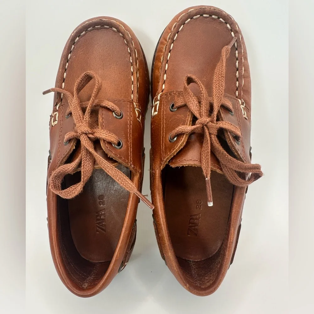 Zara Kids Brown Moccasins